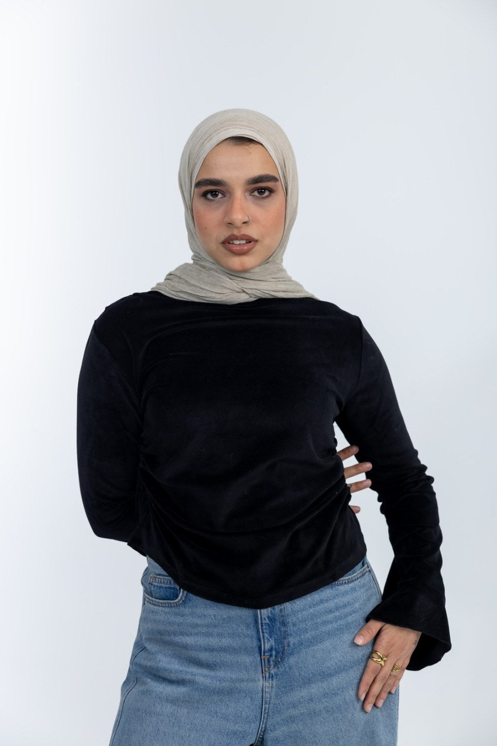 Noir Velvet Blouse