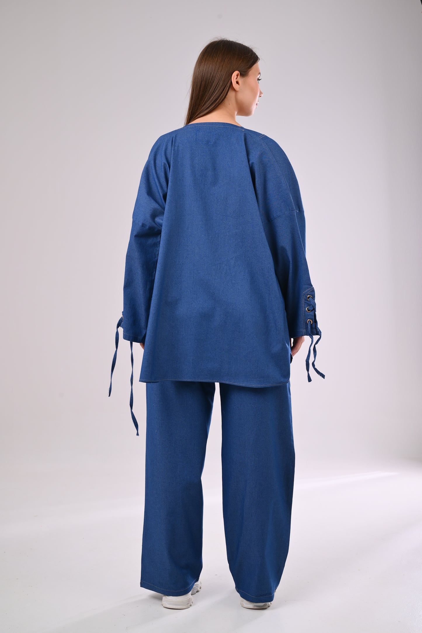 The Denim Lace Set