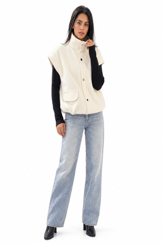 Ivory Oversized Vest