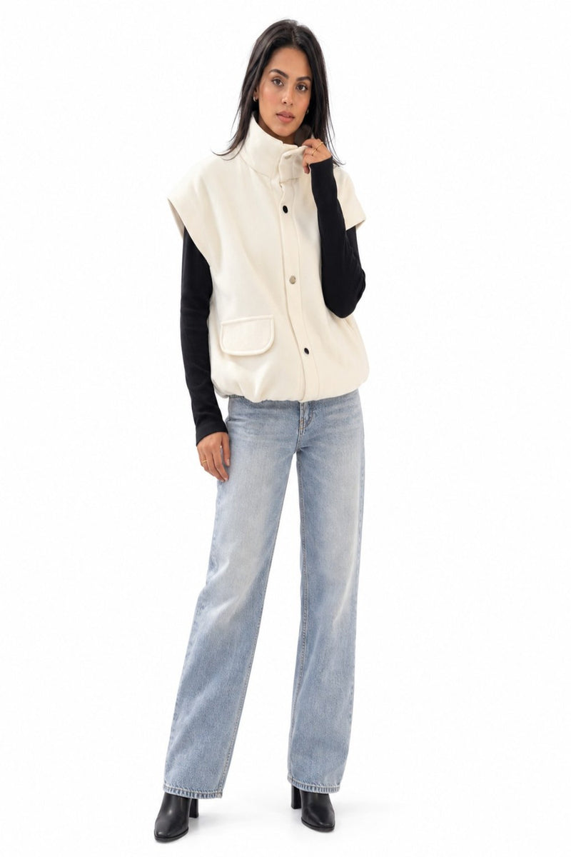 Ivory Oversized Vest