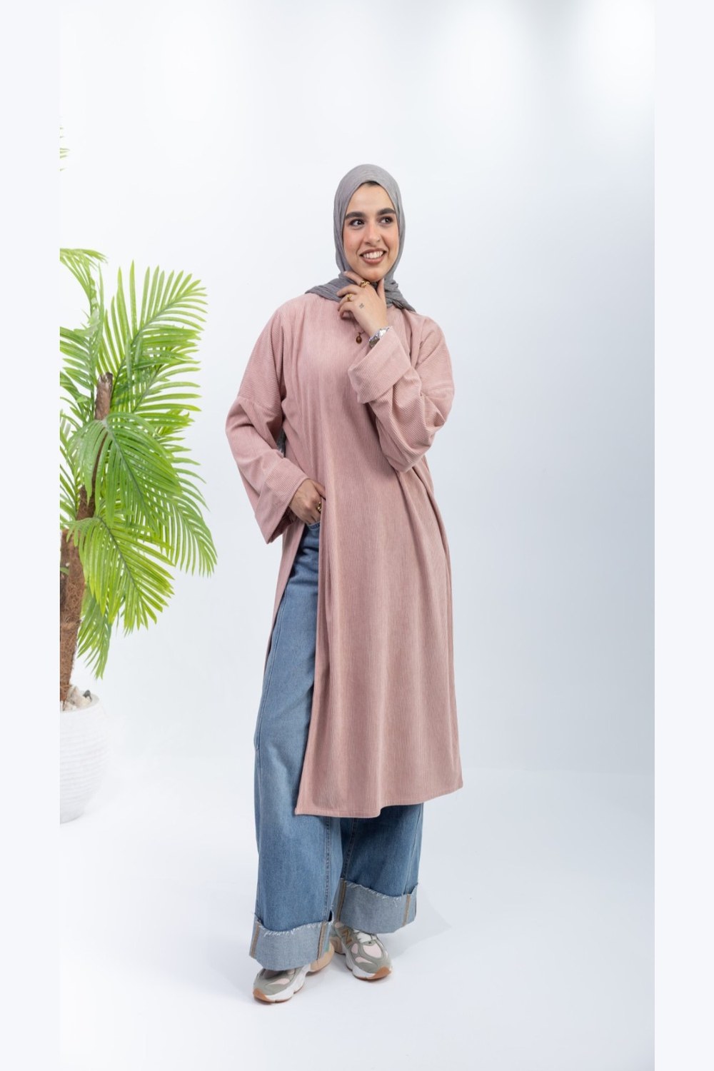 Blush Ribbed Tunic