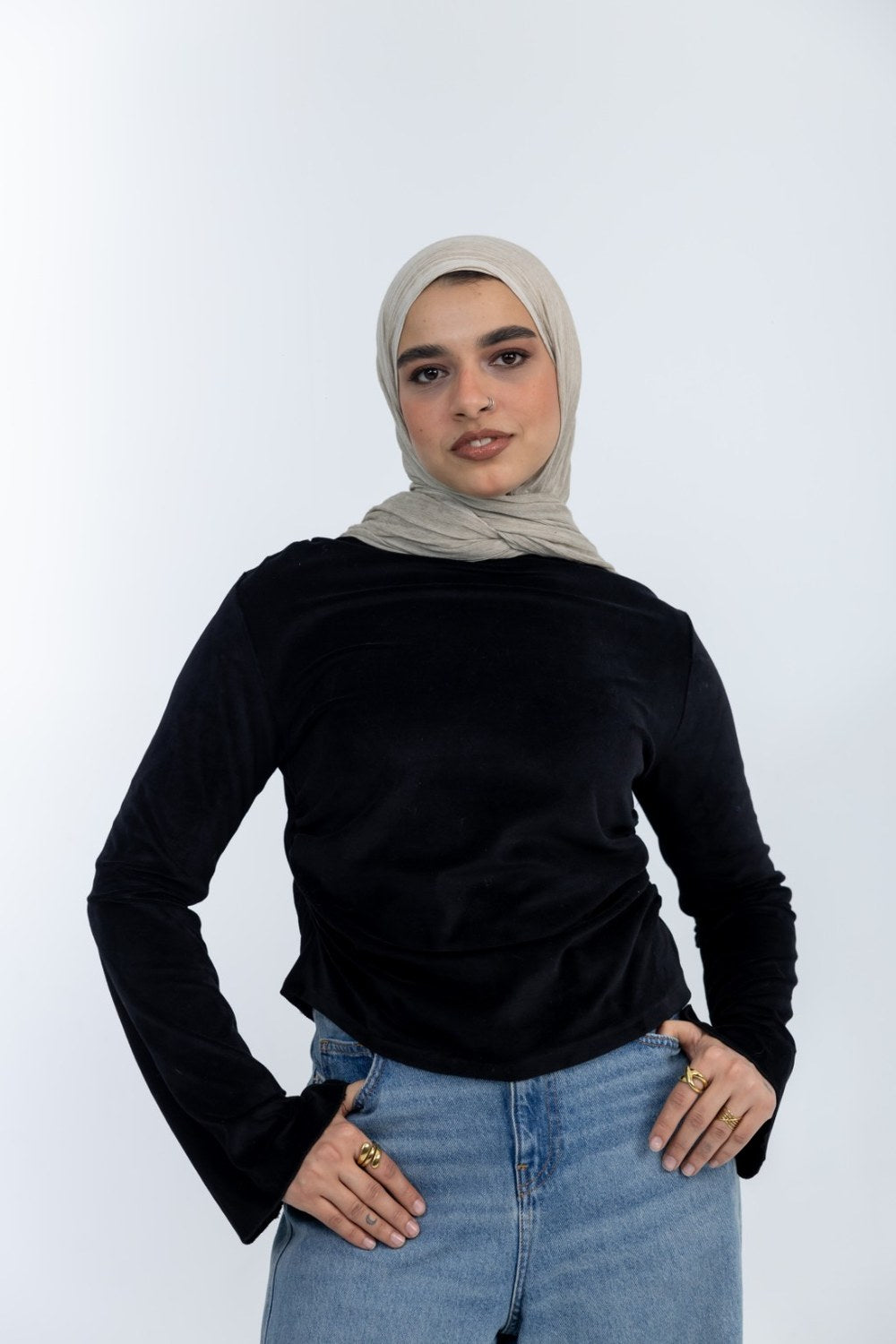 Noir Velvet Blouse
