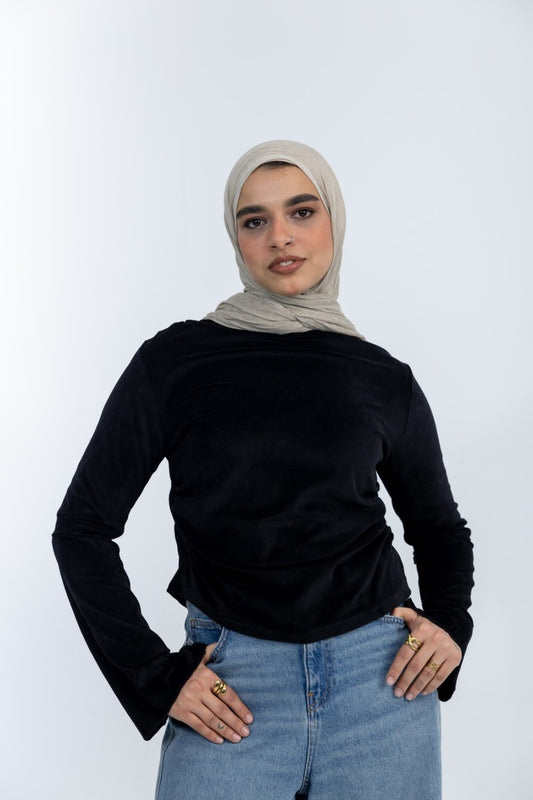 Noir Velvet Blouse